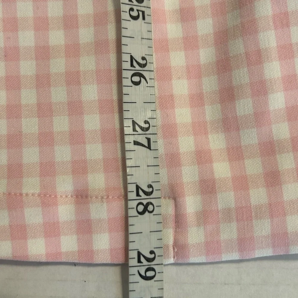 J. McLaughlin RESSIE white/ pink Gingham rayon blend jacket SZ 12 NWT